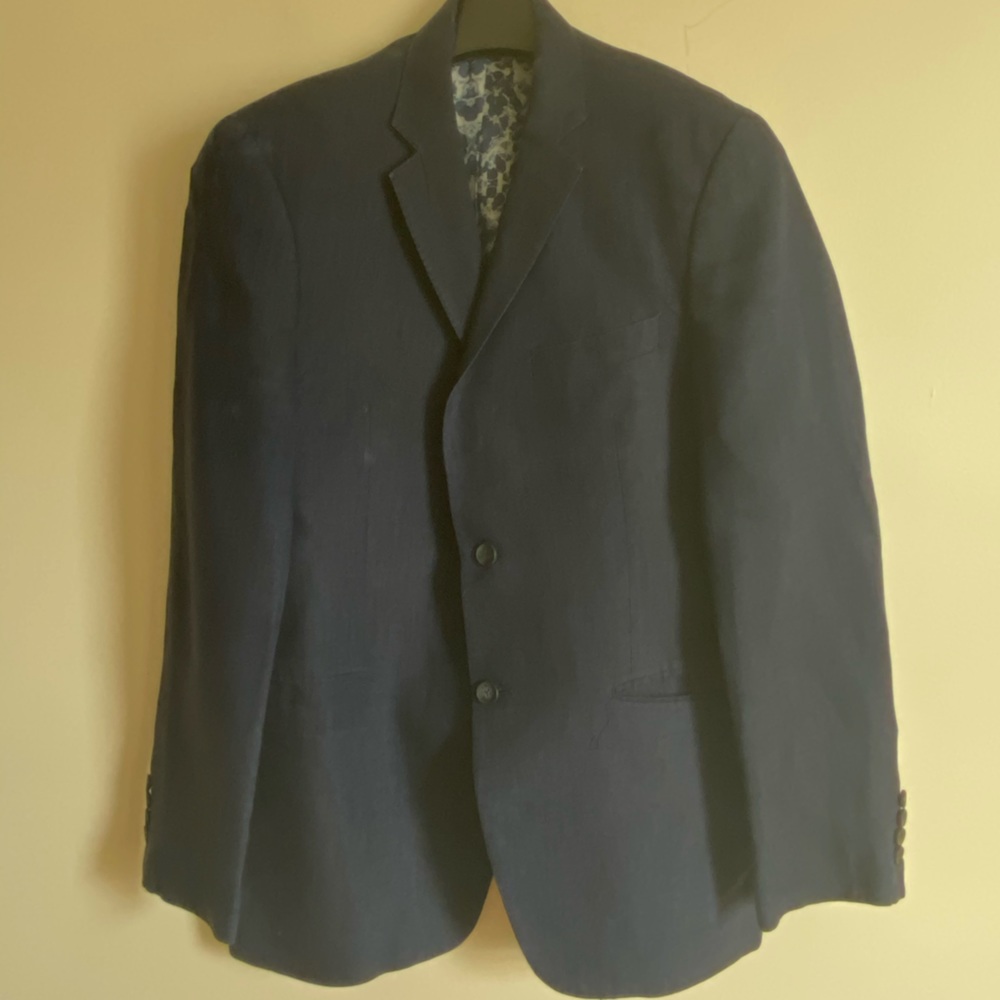 Black Brown 1826 Blue Linen Blazer